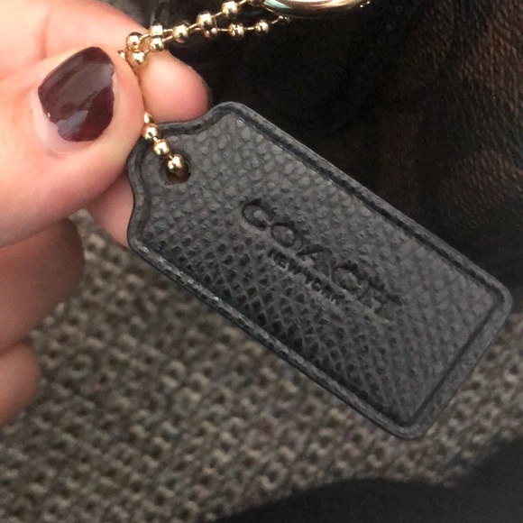 Like New Coach Brown/Black Canvas Handbag. - Picture 3 of 6